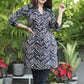 Trendy Cotton Black Printed with Hand Gond Painting