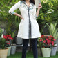 Exclusive off White Printed with Grey Combination Shirt Tunic.