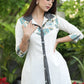 Exclusive off White Printed with Grey Combination Shirt Tunic.