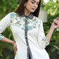 Exclusive off White Printed with Grey Combination Shirt Tunic.