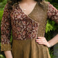 Exclusive Yellow Cotton and Kalamkari Combination Dress with Hand Embroidered Pearls