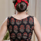 Elegant Black Printed Cotton Blouse