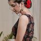 Elegant Black Printed Cotton Blouse