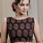 Elegant Black Printed Cotton Blouse