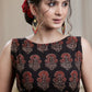 Elegant Black Printed Cotton Blouse