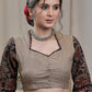 Elegant Biscuit colour cotton Ajrakh Combination Blouse