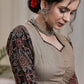 Elegant Biscuit colour cotton Ajrakh Combination Blouse