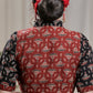 Stylish  Red and Black  Cotton Ajrakh Combination Blouse