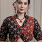 Stylish  Red and Black  Cotton Ajrakh Combination Blouse
