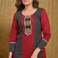 Simple And Elegant Cotton Tunic withhandmade Kutch Mirror Work on Yoke