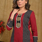 Simple And Elegant Cotton Tunic withhandmade Kutch Mirror Work on Yoke