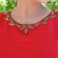 Red Cotton Silk Blouse with Delicate Hand Embroidery and Fisheye Back