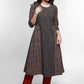 Black Cotton Ajrakh Combination Kurta-Pant Optional