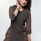 Black Cotton Ajrakh Combination Kurta-Pant Optional