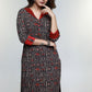 Ajrakh Cotton Kurta With Stylish Collar-Pant Optional
