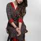 Ajrakh Cotton Kurta With Stylish Collar-Pant Optional