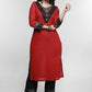 Maroon Cotton Ajrakh Combination Kurta-Pant Optional