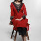 Maroon Cotton Ajrakh Combination Kurta-Pant Optional