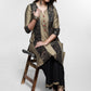 Dark Beige Cotton Silk Kurta with Warli print-Pant Optional