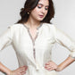 Off White Cotton Silk Kurta with Lace Placke-Pant Optional