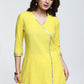 Classy Lemon Yellow Cotton Co-ord Kurta-Pant Optional