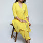 Classy Lemon Yellow Cotton Co-ord Kurta-Pant Optional