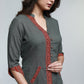Grey Cotton Ajrakh Kurta-Pant Optional