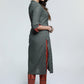 Grey Cotton Ajrakh Kurta-Pant Optional