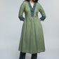 Pista Colour Cotton A-Line Kurta with Ajrakh Combination-Pant Optional