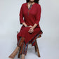 Wine Cotton Ikat Straight Kurta-Pant Optional