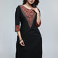 Black Cotton Ajrakh Kurta-Pant Optional