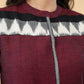 Elegant Pure Cotton Maroon Ikat Combination Tunic - Pant Optional