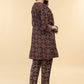 Smart Black Ajrakh Jacket with Cotton Silk Inner (2 Piece) - Ajrakh Pant Optional