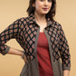 Smart Ajrakh Jacket with Maroon Inner - 2 Piece