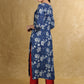 Easy To Wear Cotton Floral Indigo Kurta