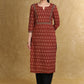 Classy Maroon Ajrakh Combination Kurta