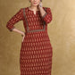 Classy Maroon Ajrakh Combination Kurta