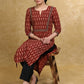 Classy Maroon Ajrakh Combination Kurta