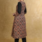 Classy Black Cotton Ajrakh Box Pleated Kurta