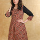 Classy Maroon Cotton Ajrakh Box Pleated Kurta
