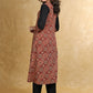 Classy Maroon Cotton Ajrakh Box Pleated Kurta