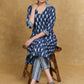 Smart Casual Collared Indigo Kurti