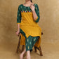 Elegant Cotton Ikat Combination Kurti Highlighted with Mirror Lace