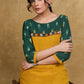 Elegant Cotton Ikat Combination Kurti Highlighted with Mirror Lace