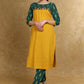 Elegant Cotton Ikat Combination Kurti Highlighted with Mirror Lace