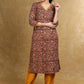 Pure Kalamkari Straight Cut Kurti with Pearls on the Neck