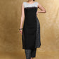 Elegant Black Cotton and Ikat Combination Kurti
