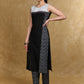 Elegant Black Cotton and Ikat Combination Kurti