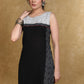 Elegant Black Cotton and Ikat Combination Kurti