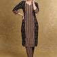 Black Cotton Ajrakh Combination Kurta